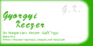 gyorgyi keczer business card